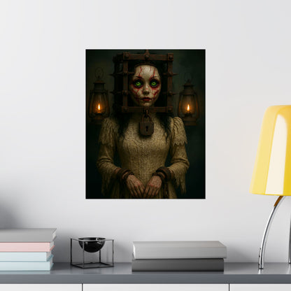 Haunted Caged Doll Graphic Poster