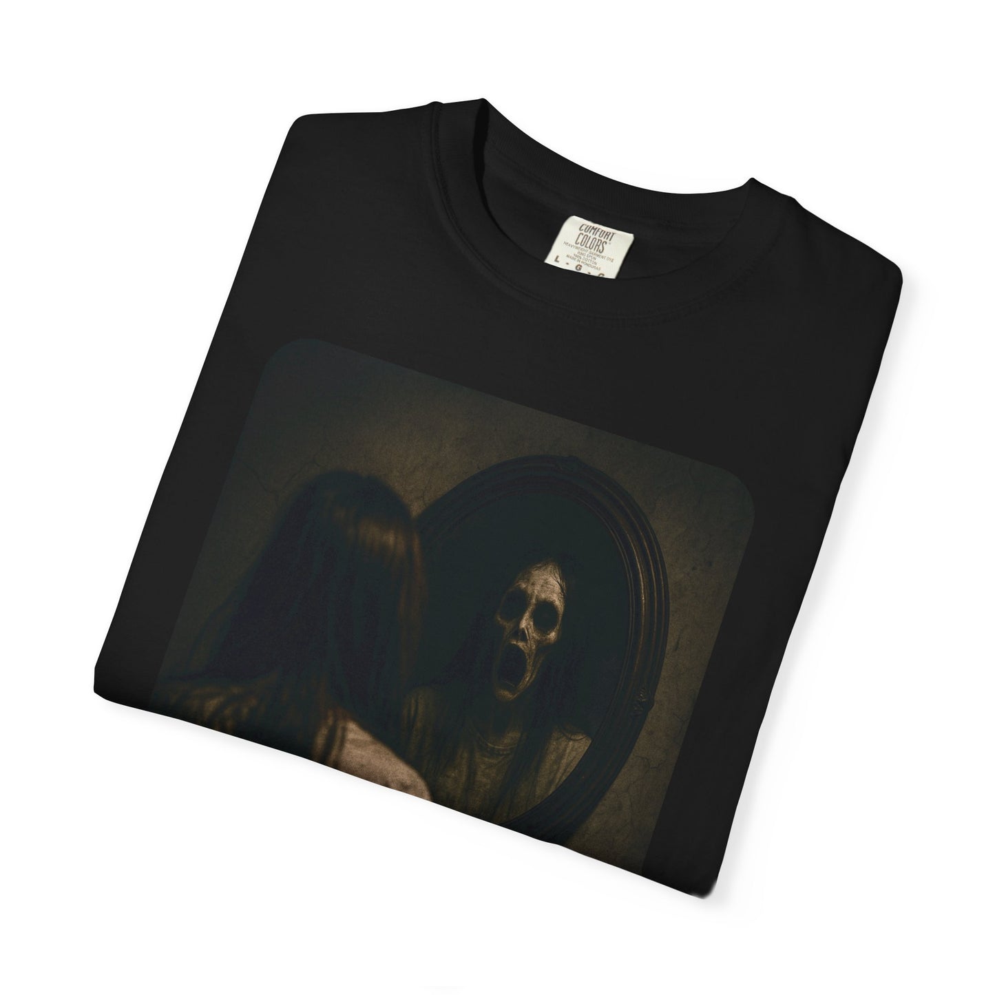 Mirror Haunting Horror Graphic T-Shirt