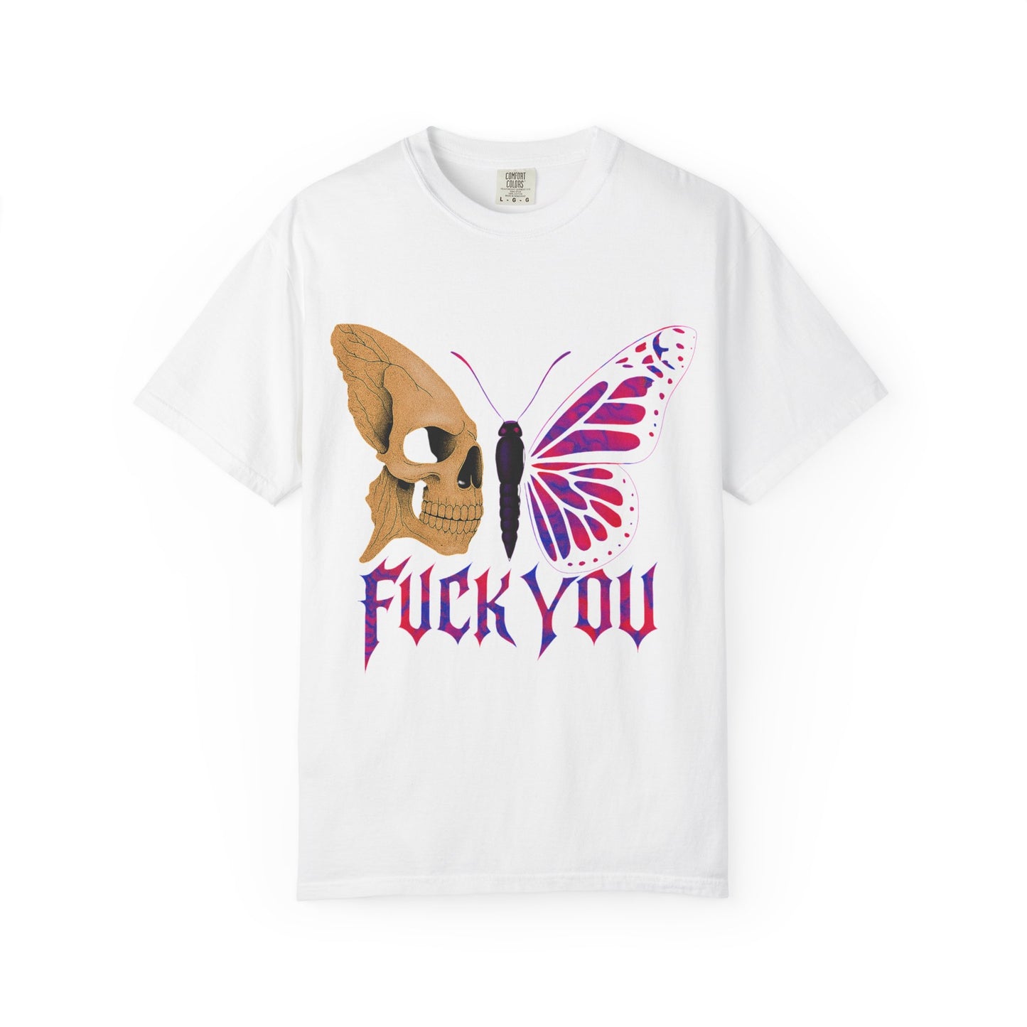 Rebellious Skull Butterfly Gothic T-Shirt