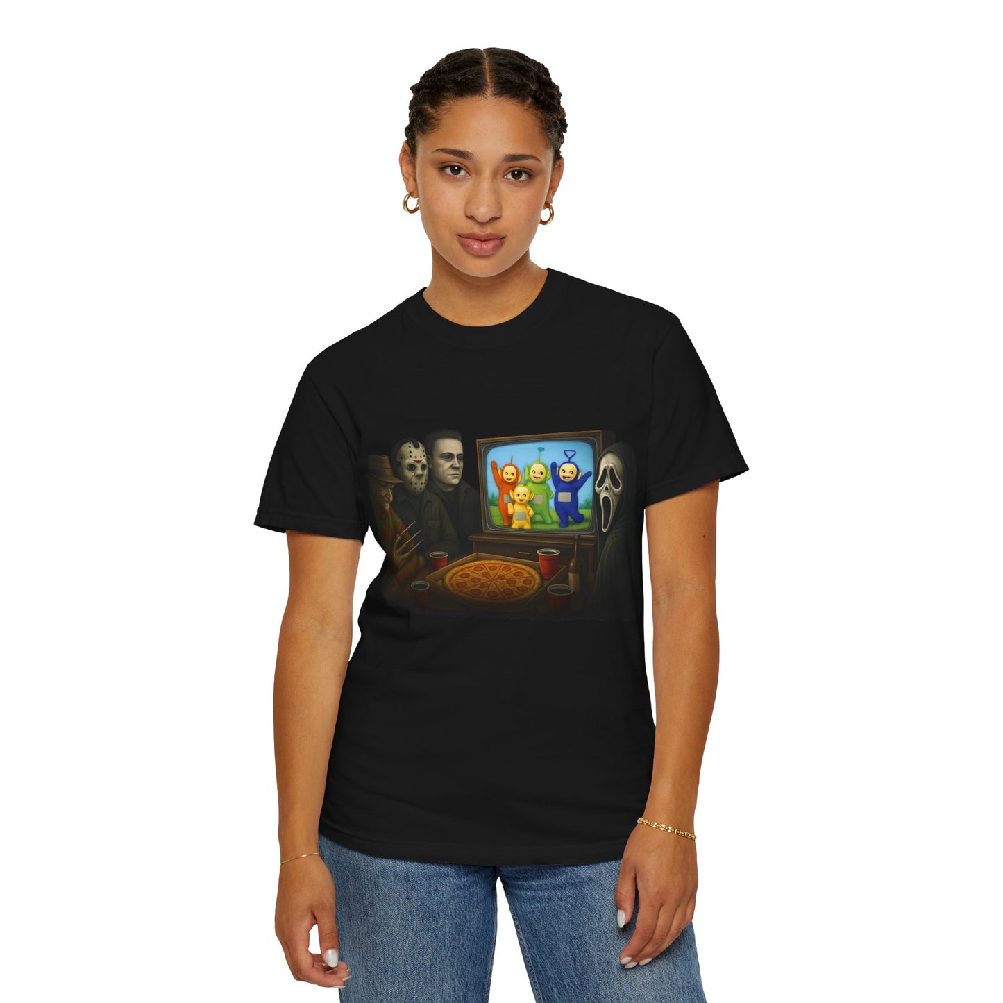 Faces of Horror Pizza Party T-Shirt