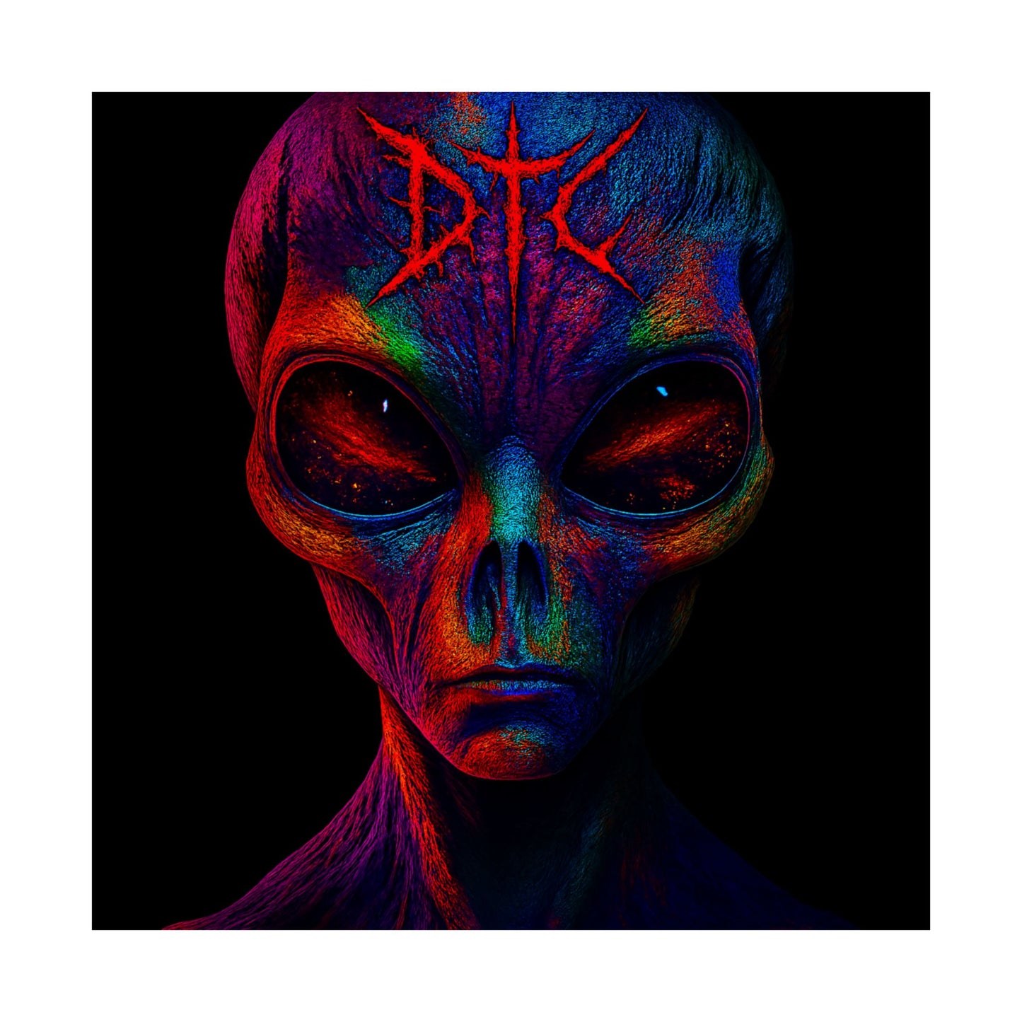 Vibrant Alien Art Poster