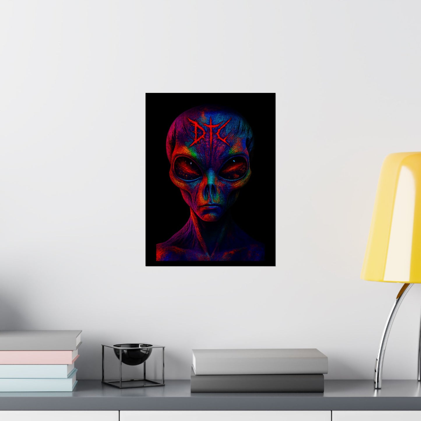 Vibrant Alien Art Poster