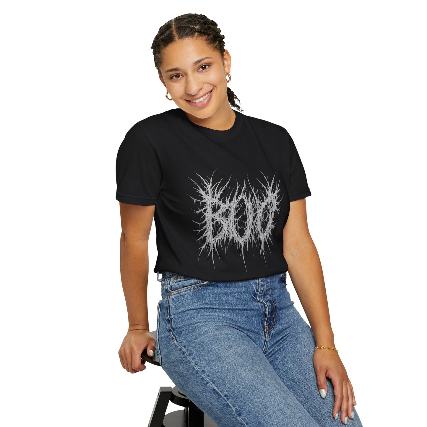 "Boo" Halloween Metal Style T-Shirt