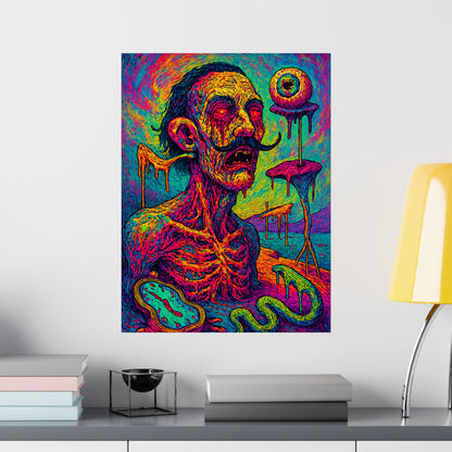 Mustache of Madness Psychedelic Poster
