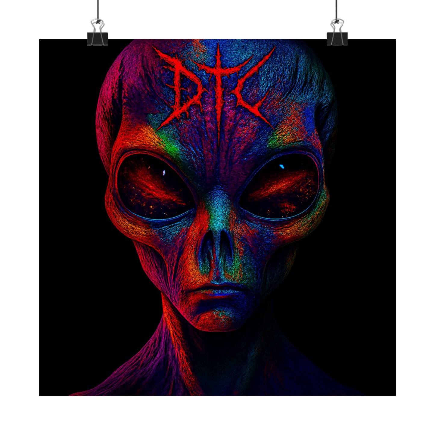Vibrant Alien Art Poster