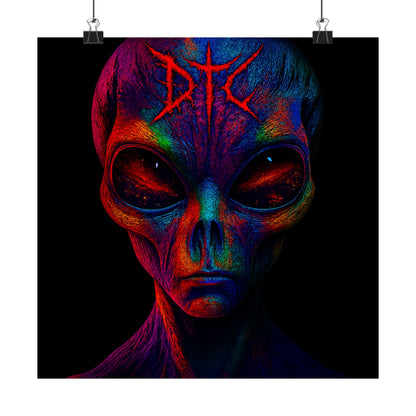 Vibrant Alien Art Poster