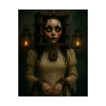 Haunted Caged Doll Graphic Poster