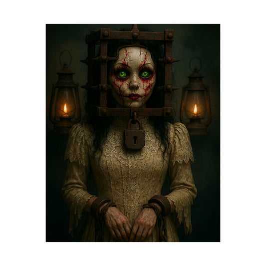Haunted Caged Doll Graphic Poster