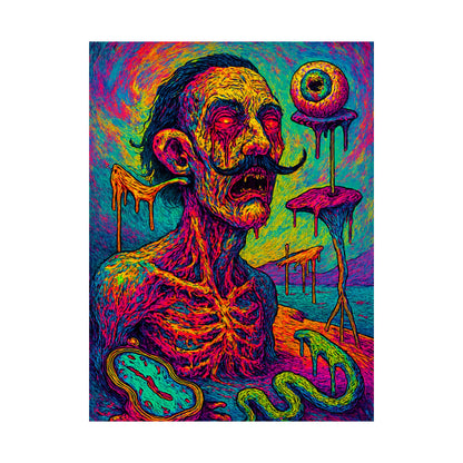 Mustache of Madness Psychedelic Poster
