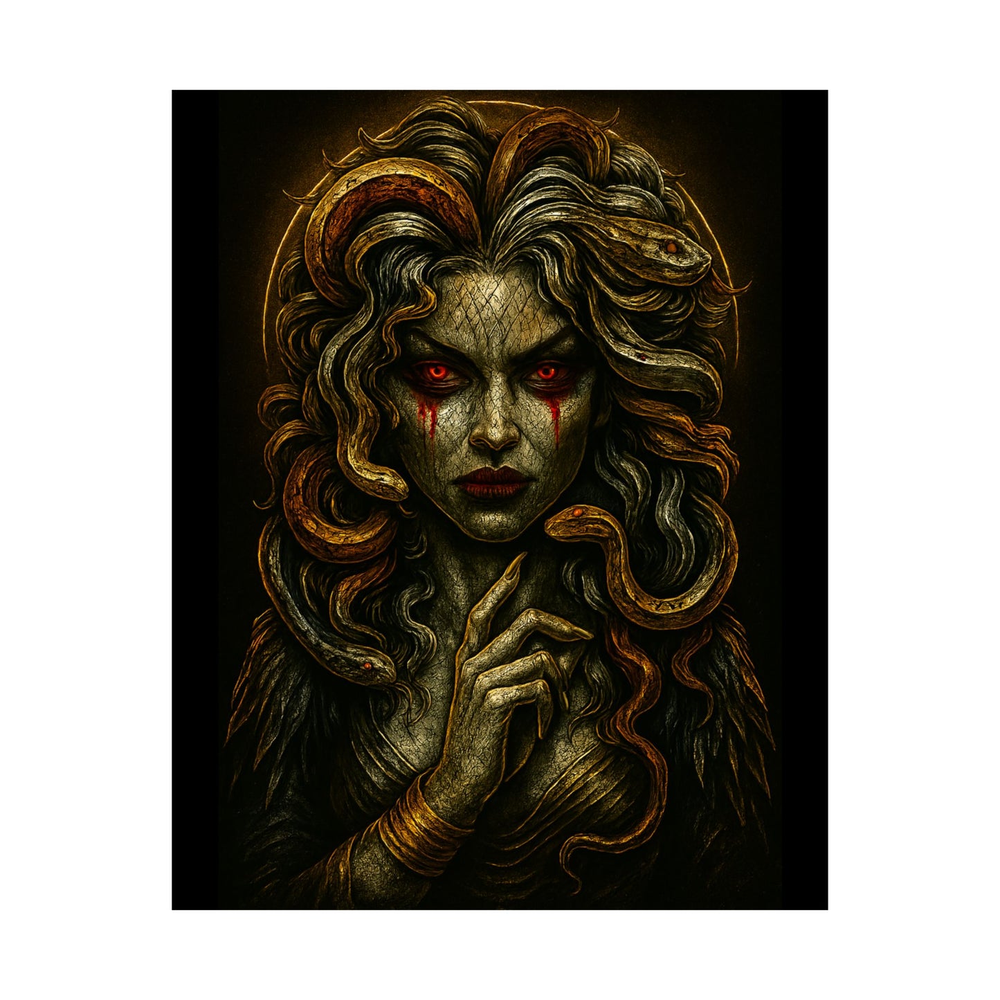 Medusa Horror Themed Graphic Poster