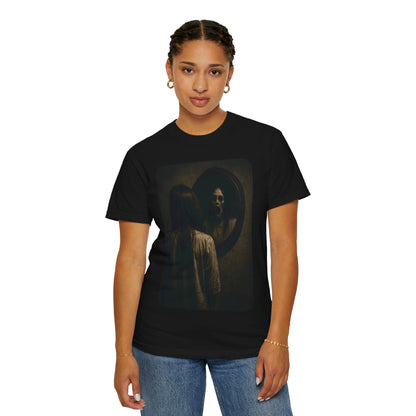 Mirror Haunting Horror Graphic T-Shirt