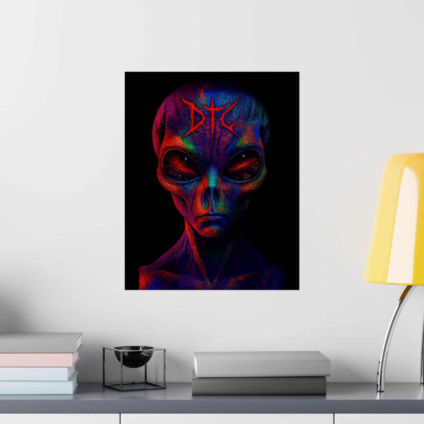 Vibrant Alien Art Poster