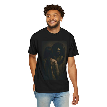 Mirror Haunting Horror Graphic T-Shirt