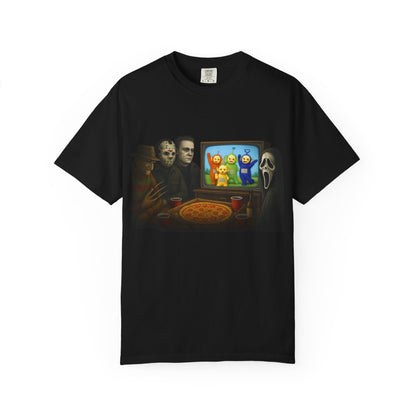 Faces of Horror Pizza Party T-Shirt