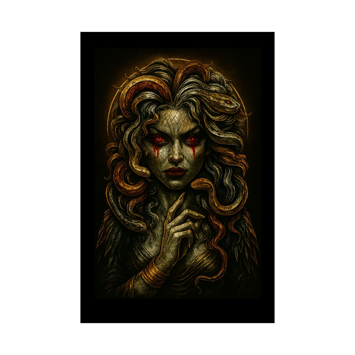 Medusa Horror Themed Graphic Poster