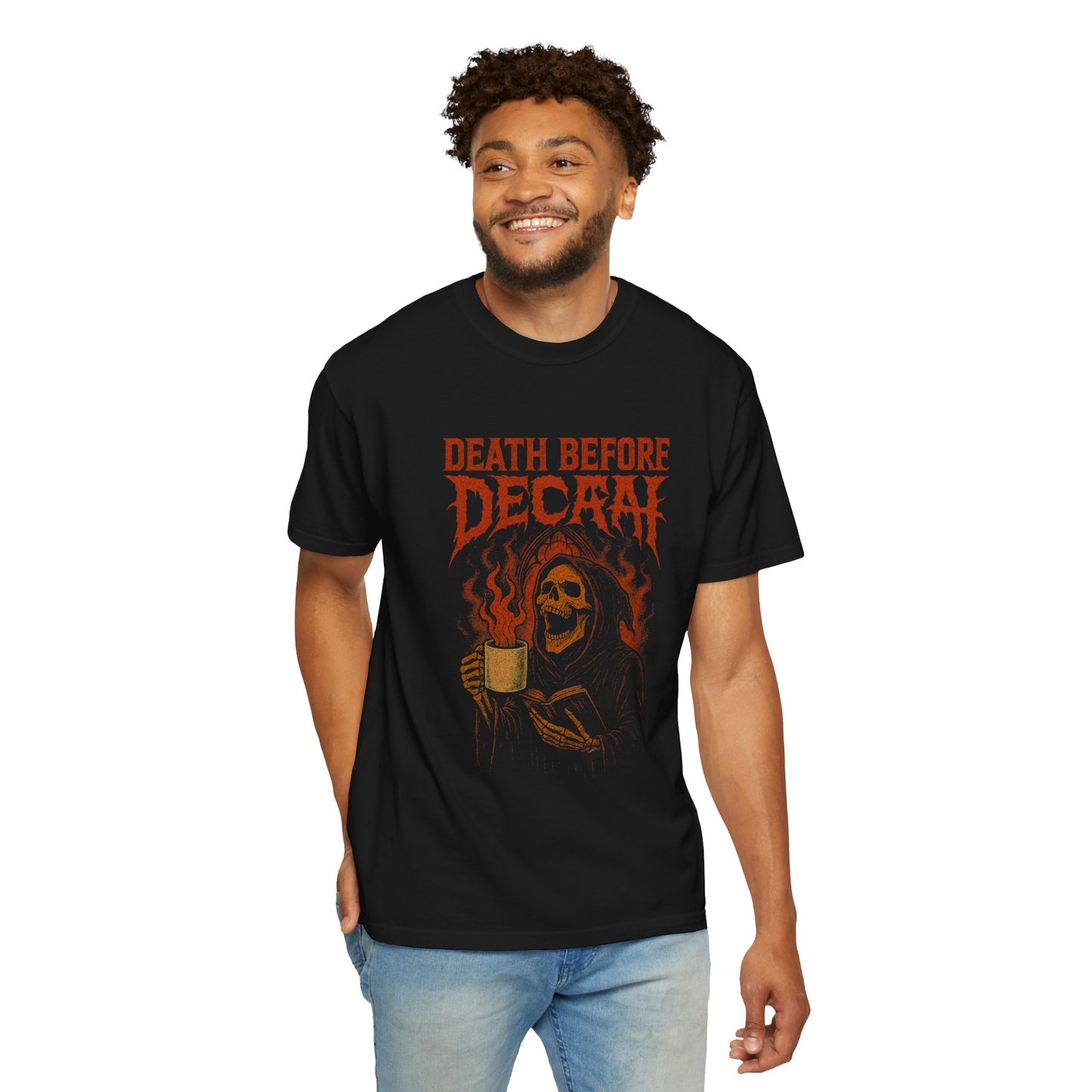 Death Before Decaf Graphic T-Shirt