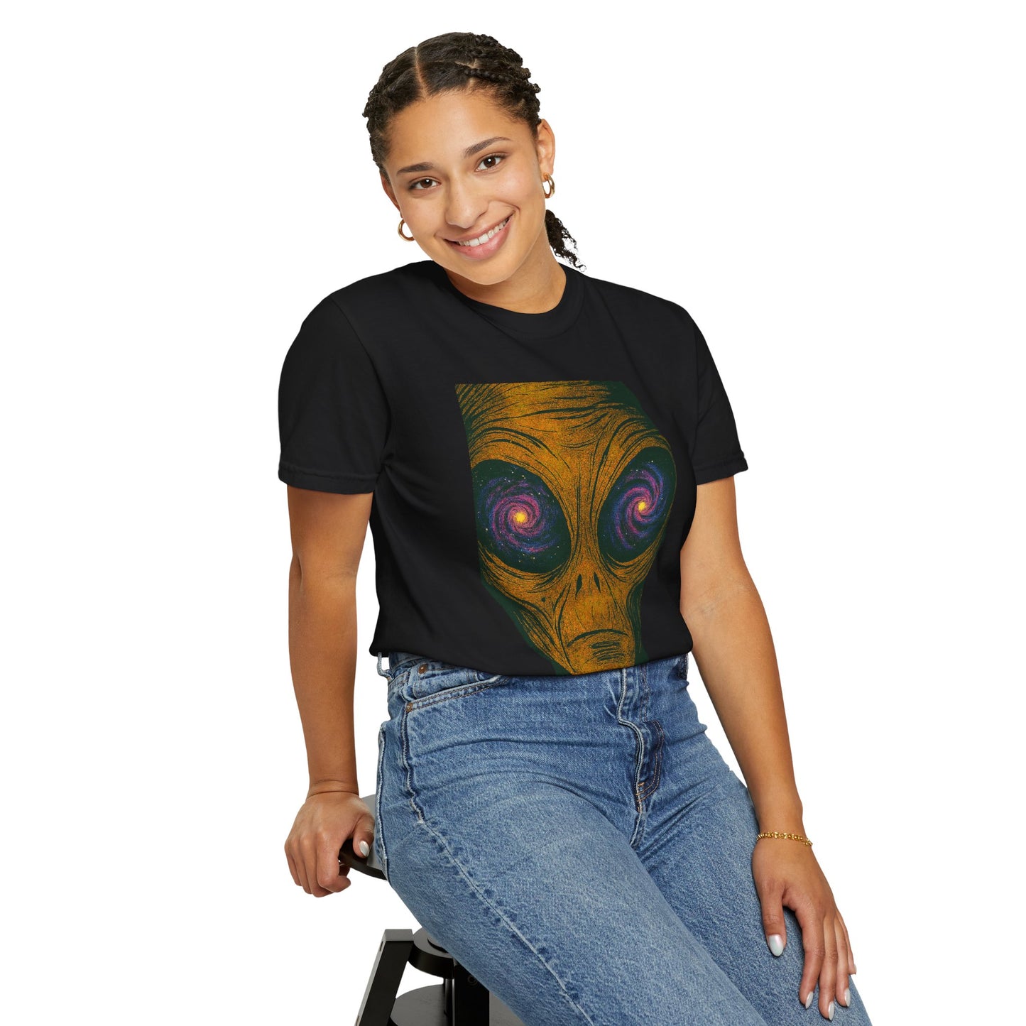 Psychedelic Alien Graphic T-Shirt