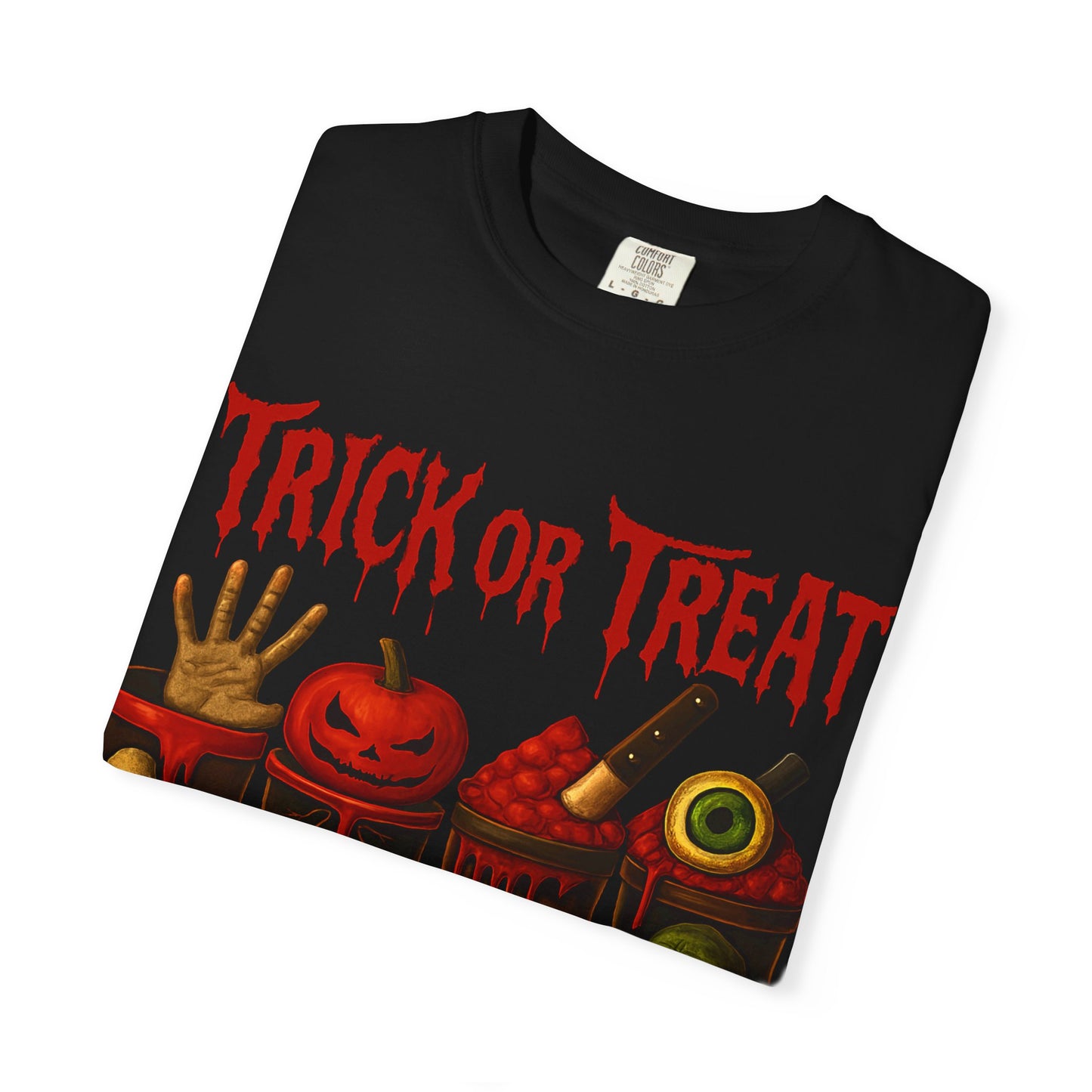 Black Trick or Treat Dark Humor T-shirt