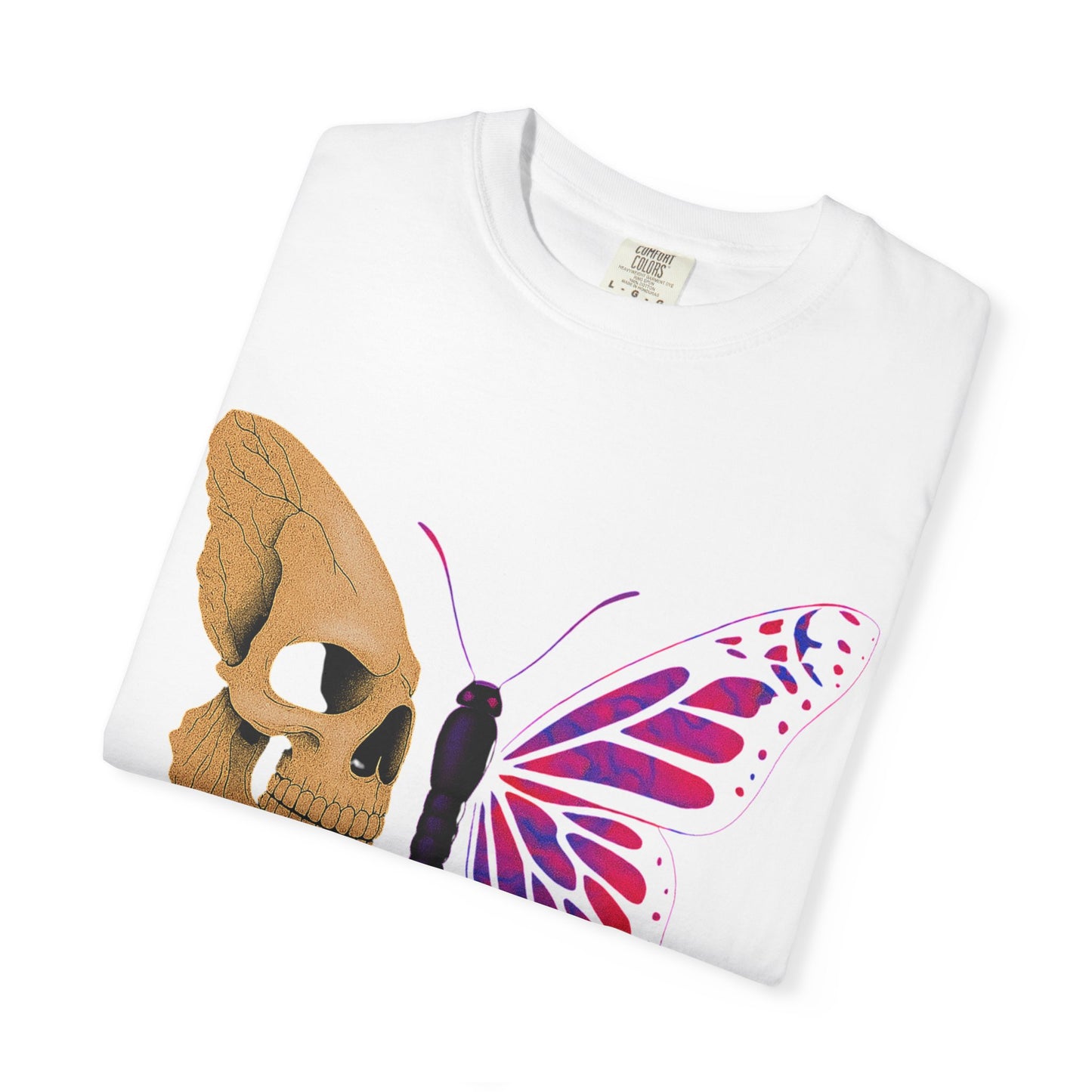 Rebellious Skull Butterfly Gothic T-Shirt
