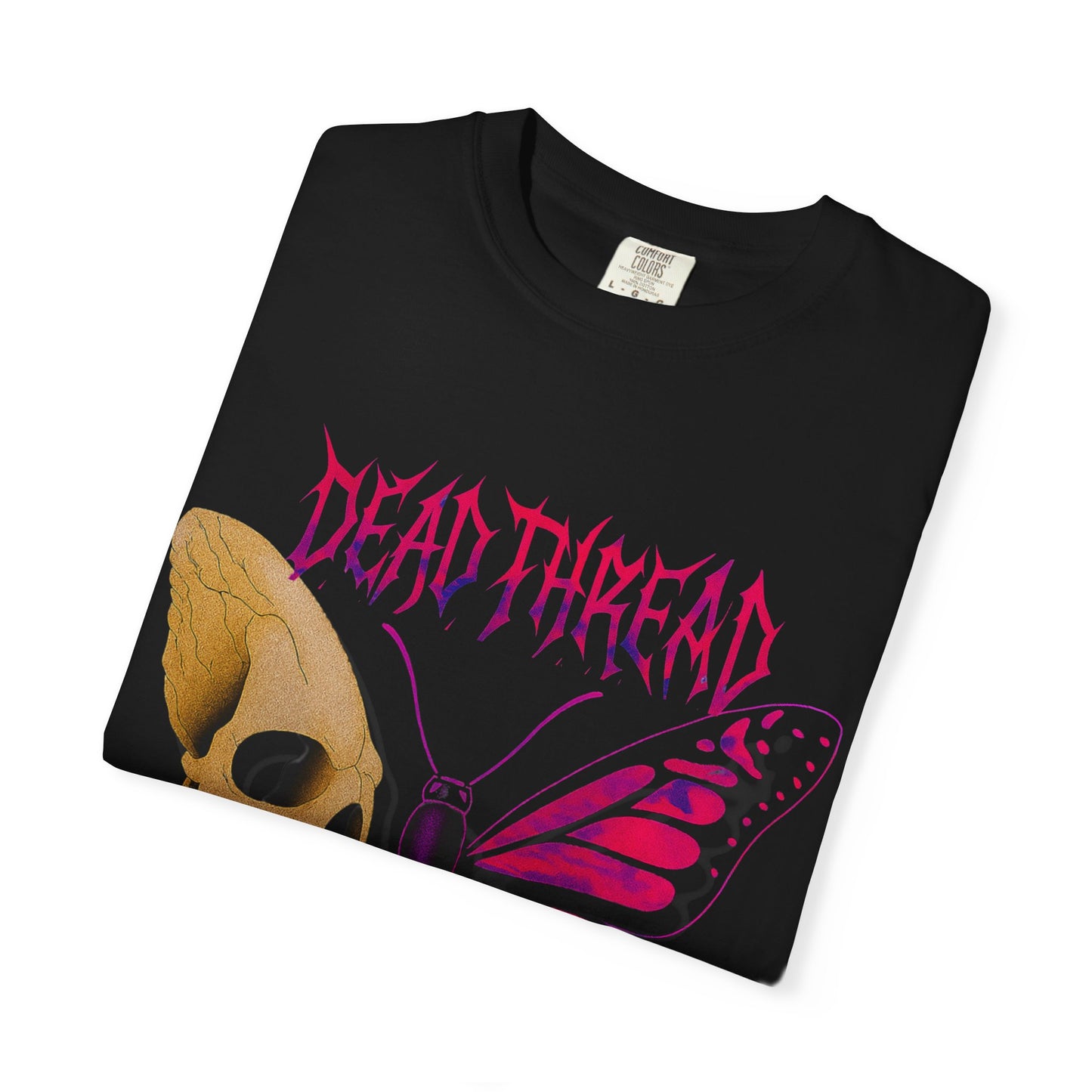 Skull & Butterfly Horror Themed T-Shirt