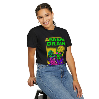 "Brain Drain" Comic Style Alien T-Shirt
