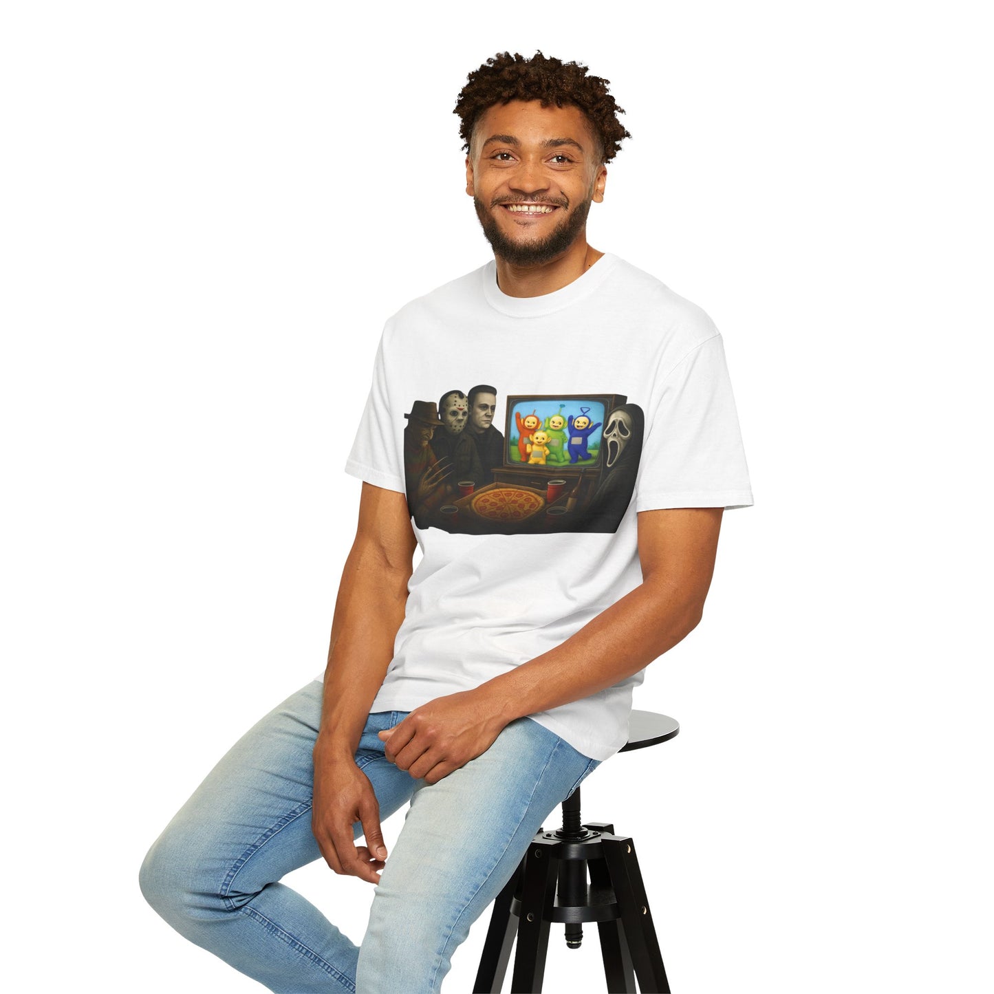 Faces of Horror Pizza Party T-Shirt