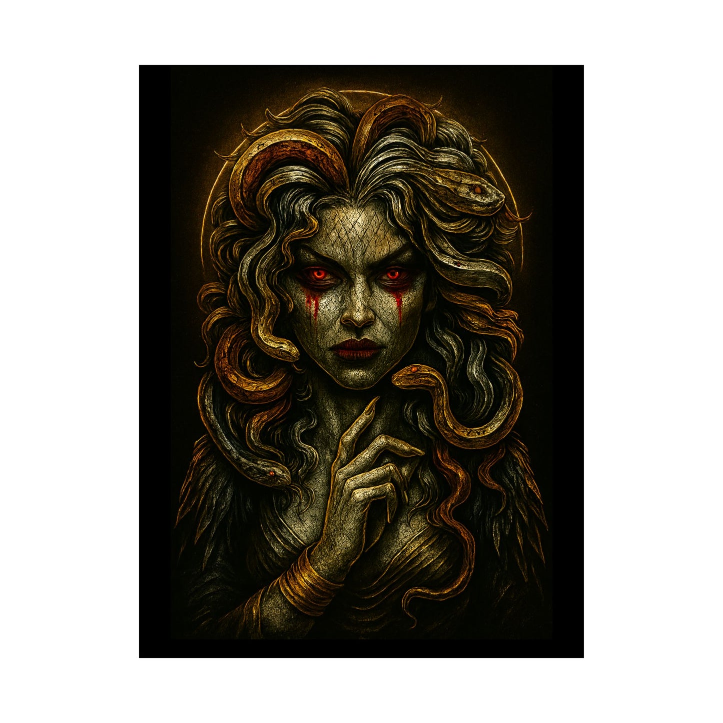 Medusa Horror Themed Graphic Poster