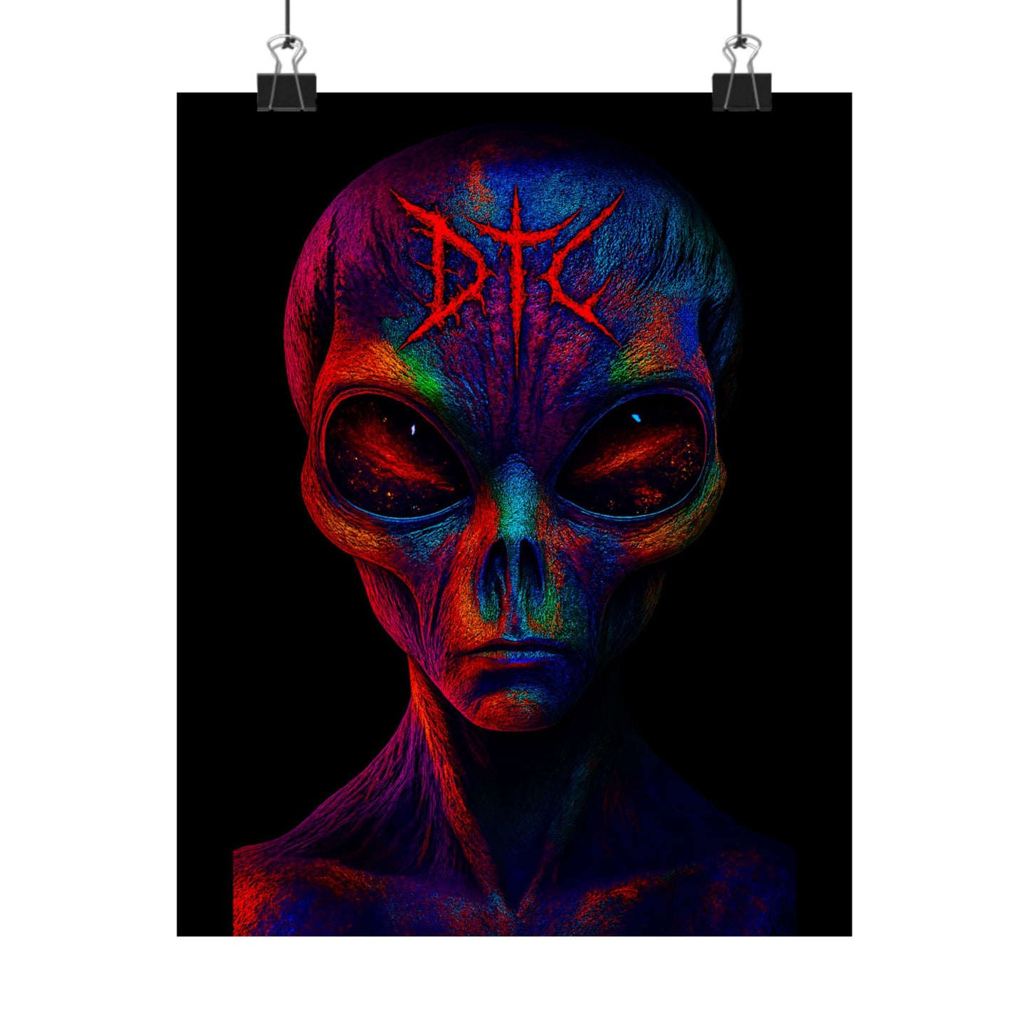 Vibrant Alien Art Poster