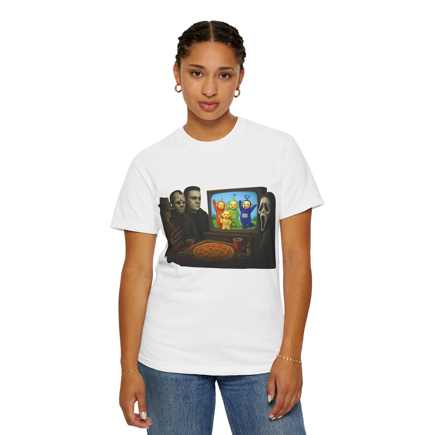 Faces of Horror Pizza Party T-Shirt