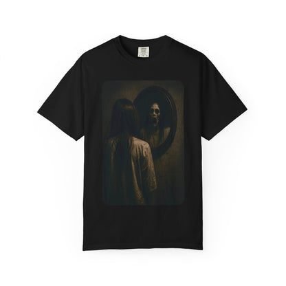 Mirror Haunting Horror Graphic T-Shirt