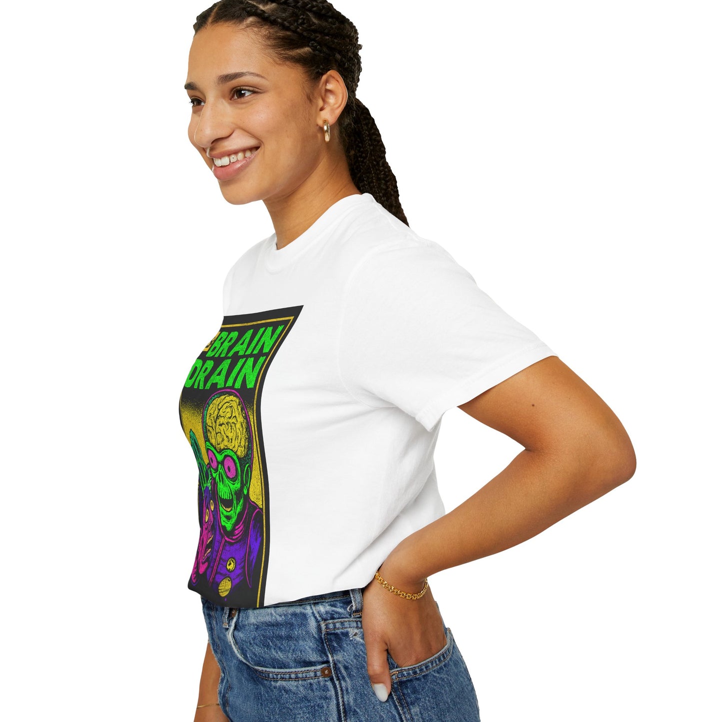 "Brain Drain" Comic Style Alien T-Shirt