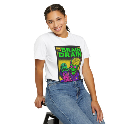 "Brain Drain" Comic Style Alien T-Shirt