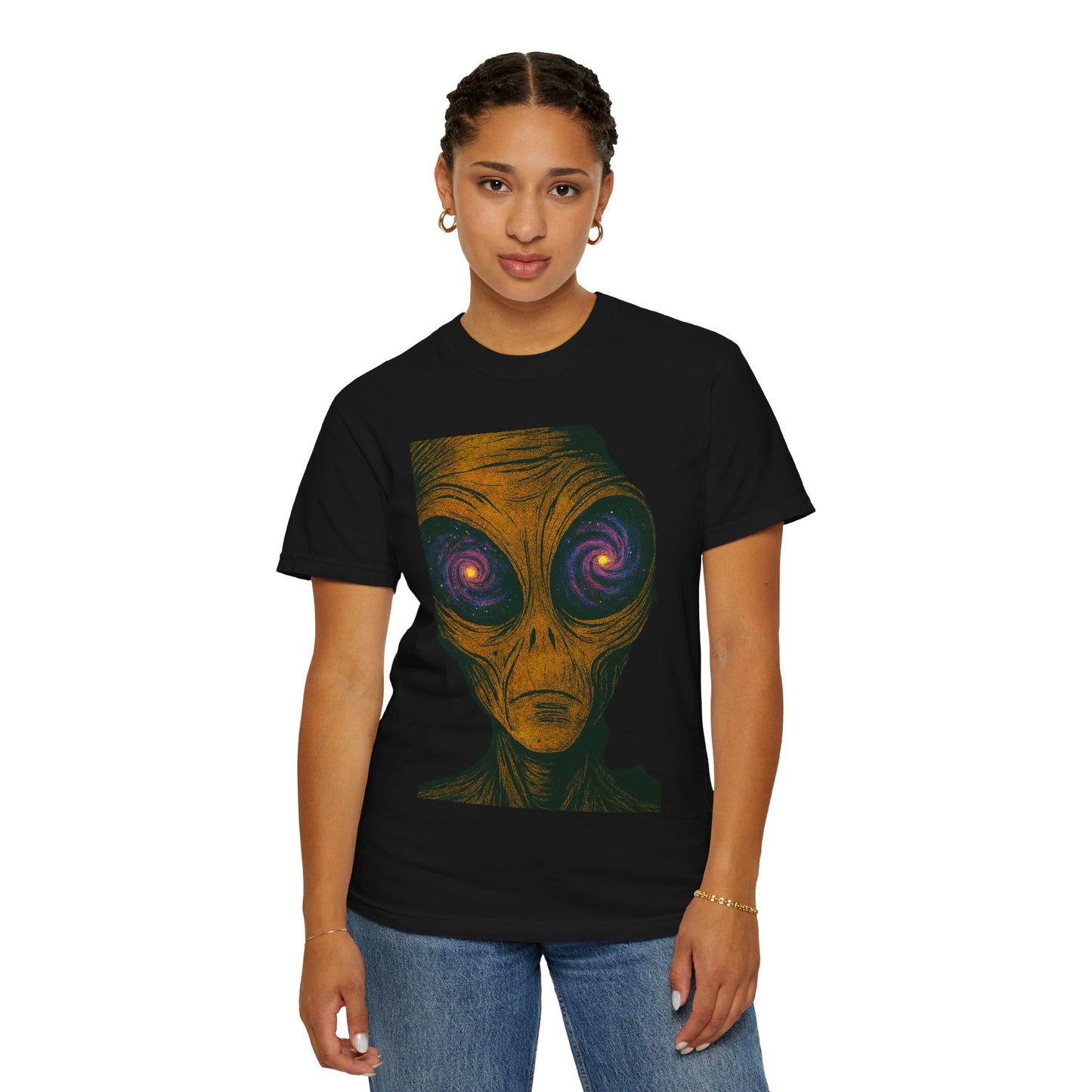Psychedelic Alien Graphic T-Shirt