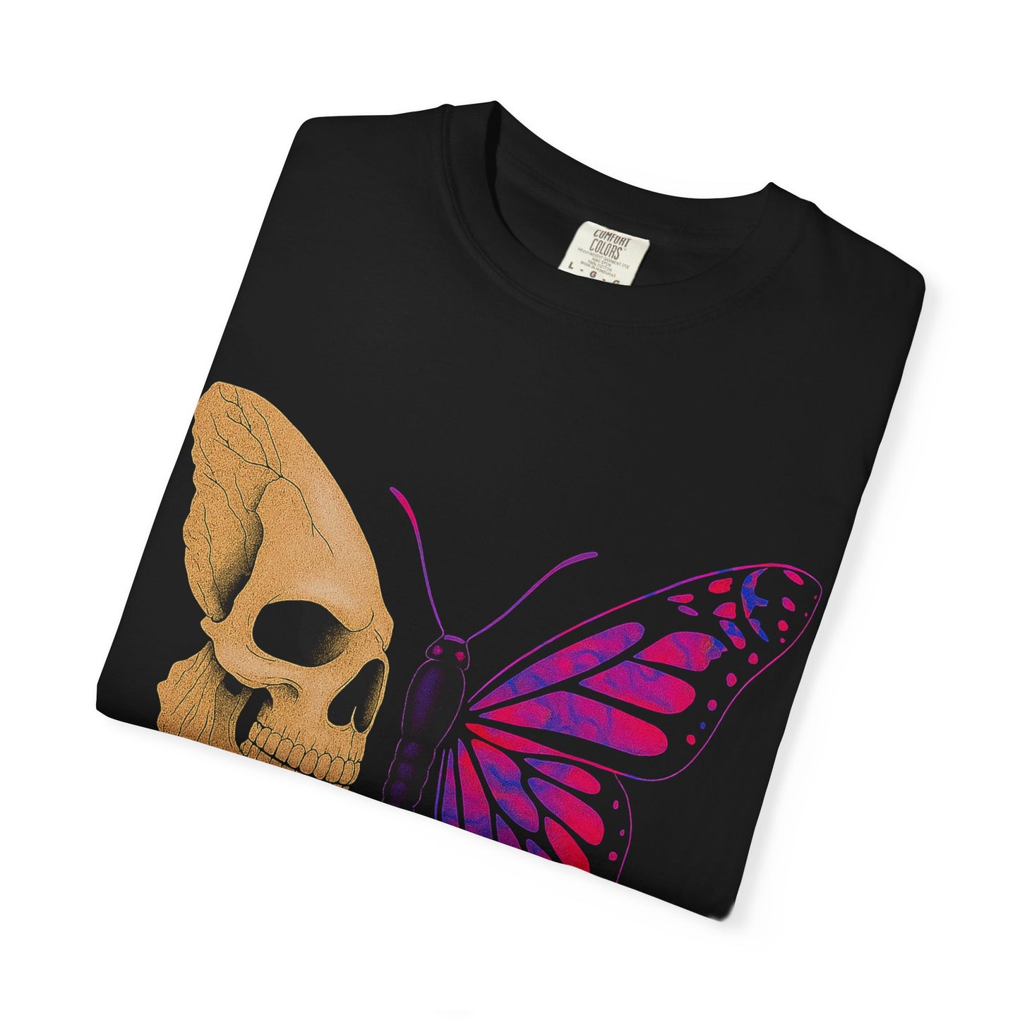 Rebellious Skull Butterfly Gothic T-Shirt