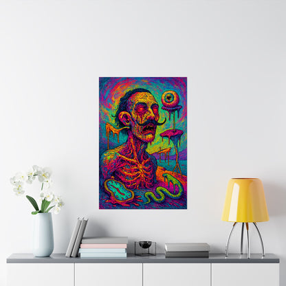 Mustache of Madness Psychedelic Poster