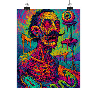 Mustache of Madness Psychedelic Poster