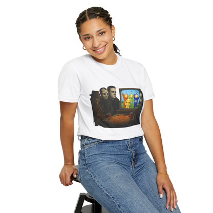 Faces of Horror Pizza Party T-Shirt