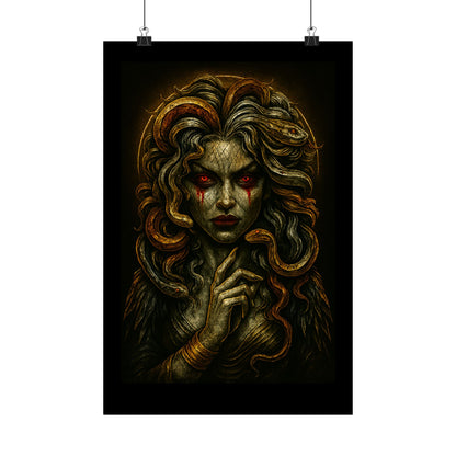 Medusa Horror Themed Graphic Poster