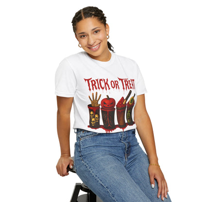 Black Trick or Treat Dark Humor T-shirt