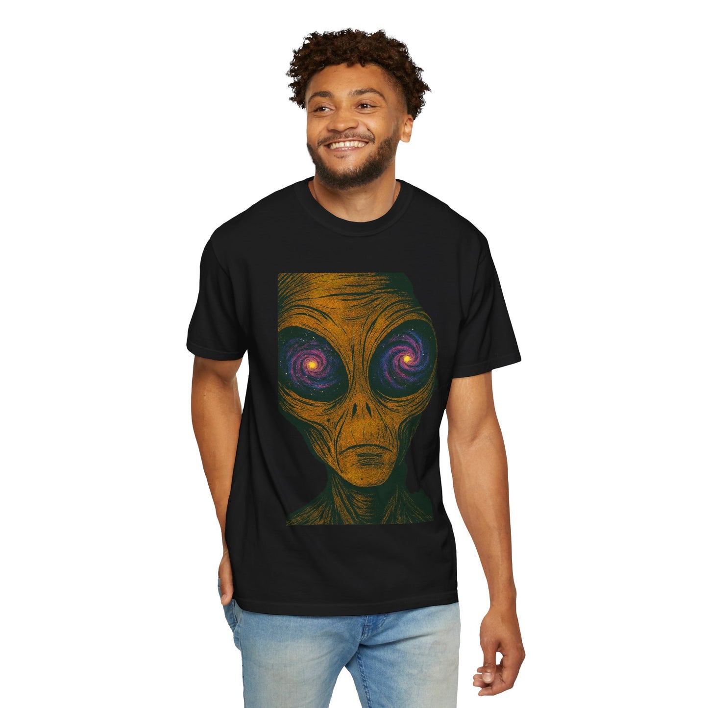Psychedelic Alien Graphic T-Shirt
