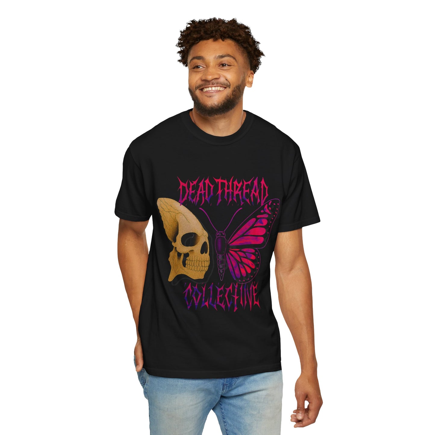 Skull & Butterfly Horror Themed T-Shirt