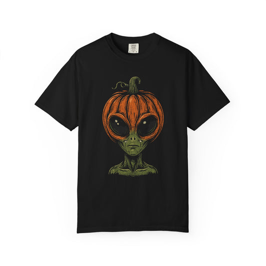 Alien Pumpkin Halloween T-Shirt