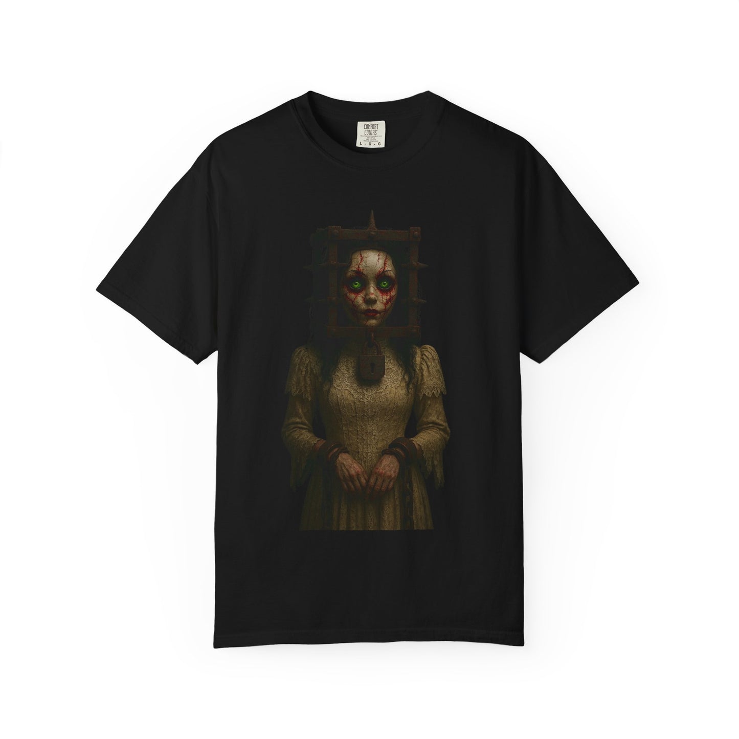Haunted Caged Doll Graphic T-Shirt
