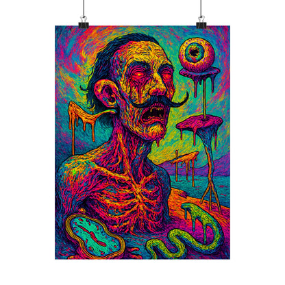 Mustache of Madness Psychedelic Poster